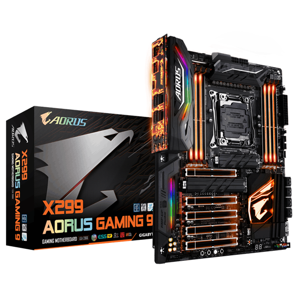 Mainboard GIGABYTE X299 AORUS Gaming 9 (rev. 1.0) SOCKET LA2066 _15817S